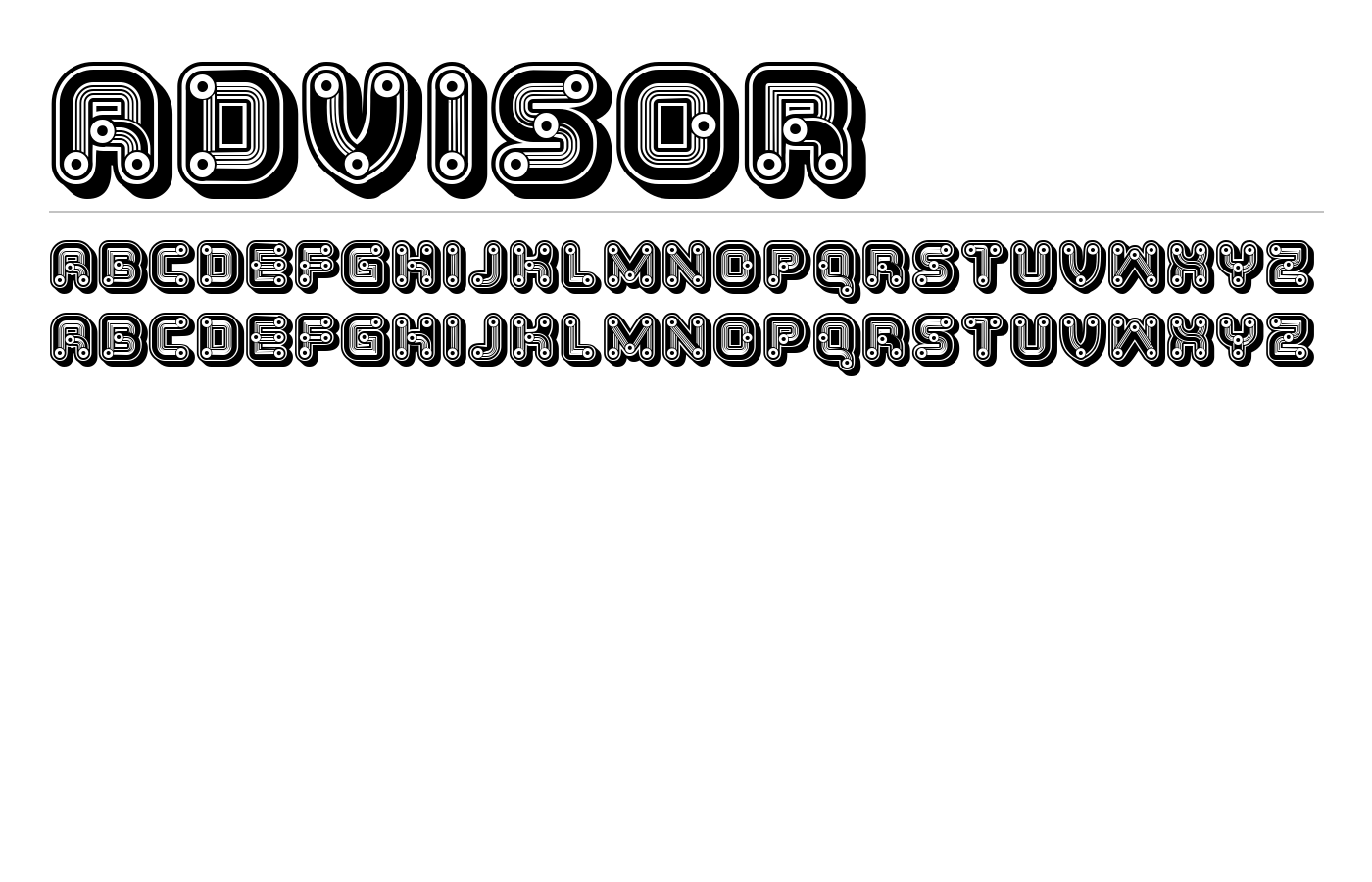 Advisor Font preview