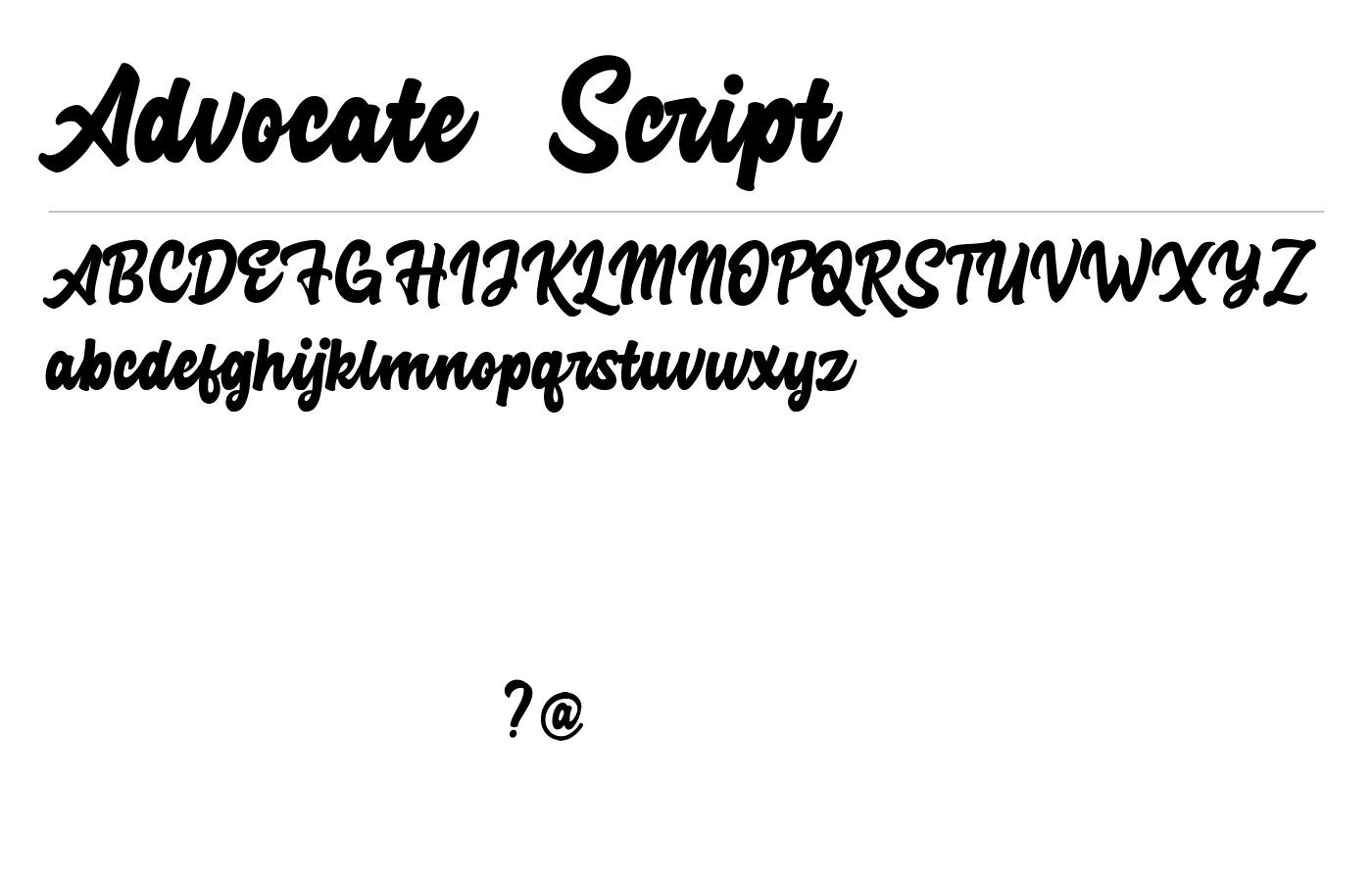 Advocate Script Font preview