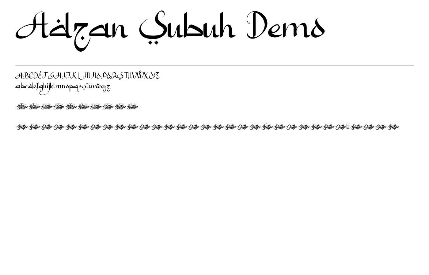 Adzan Subuh Demo Font preview