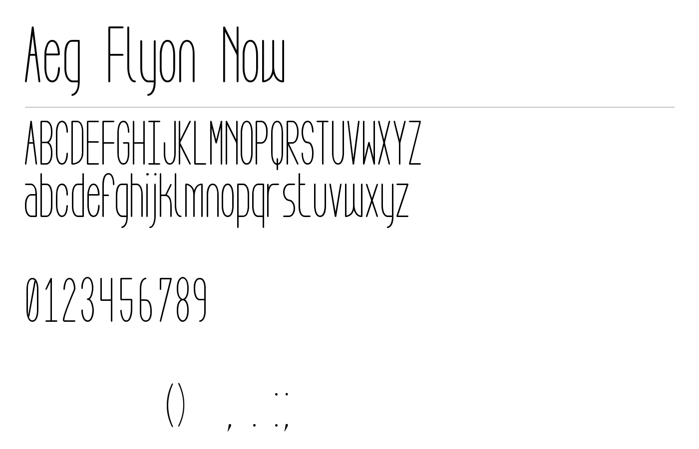 Aeg Flyon Now Font preview