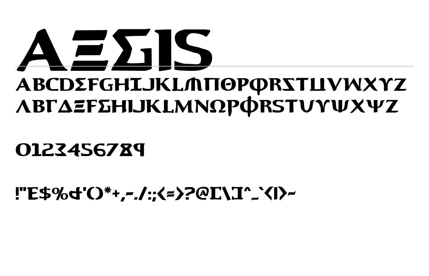 Aegis Font preview