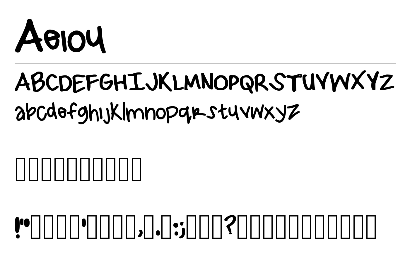 Aeiou Font preview