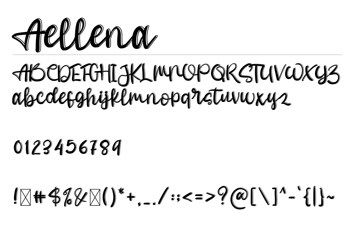 Aellena Font preview