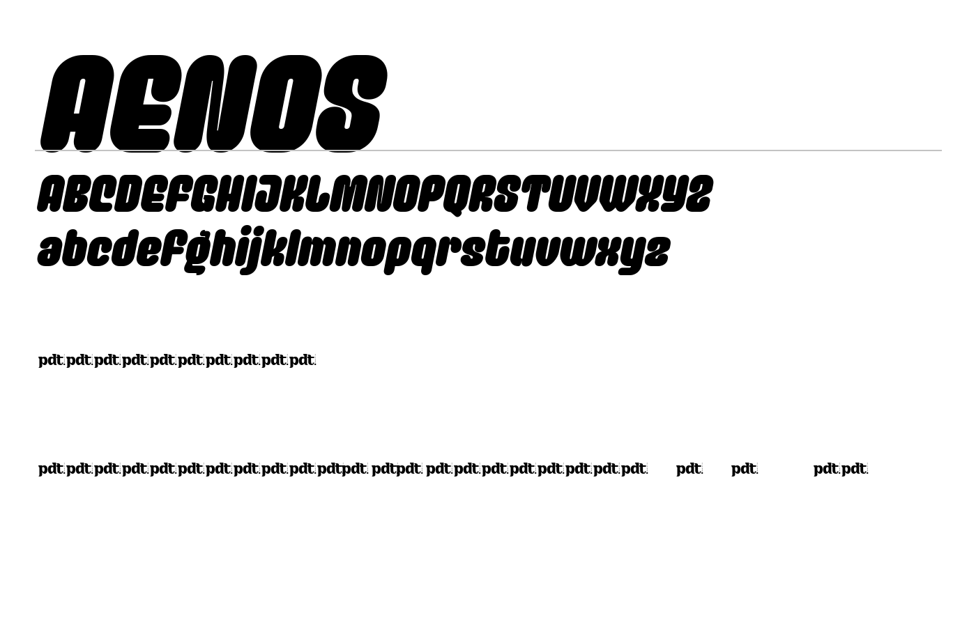 AENOS Font preview
