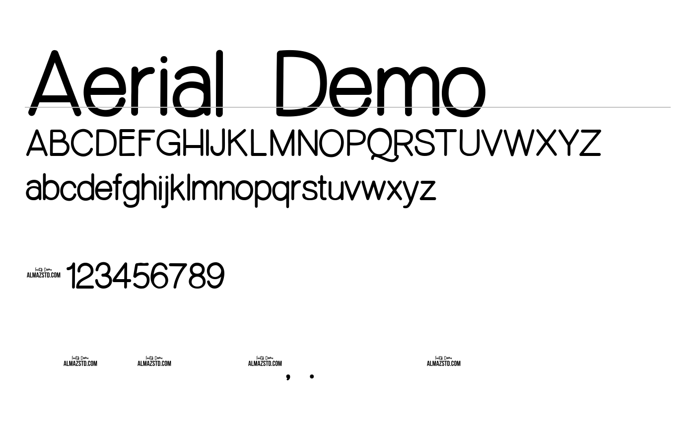 Aerial_Demo Font preview