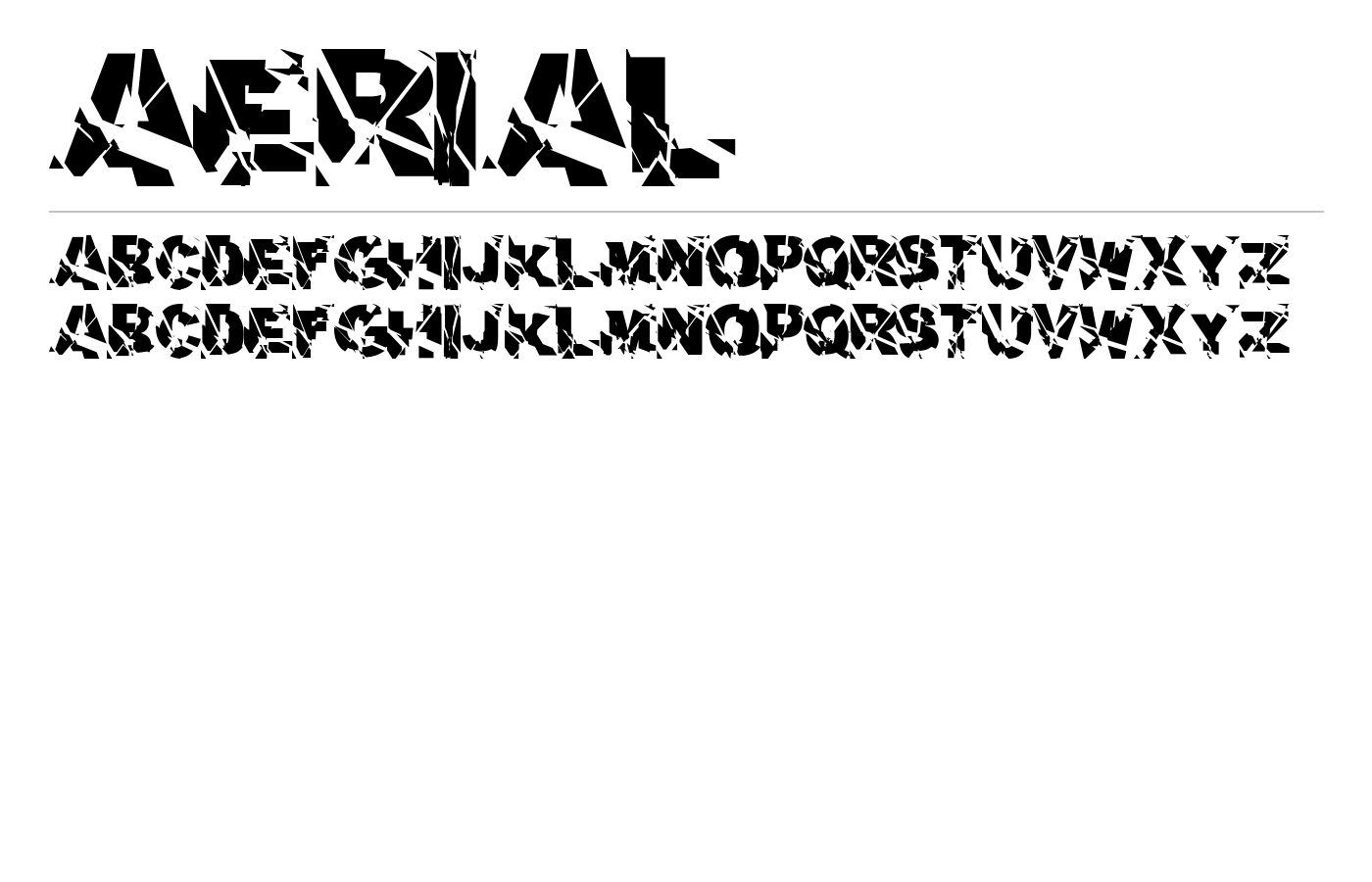 aerial Font preview