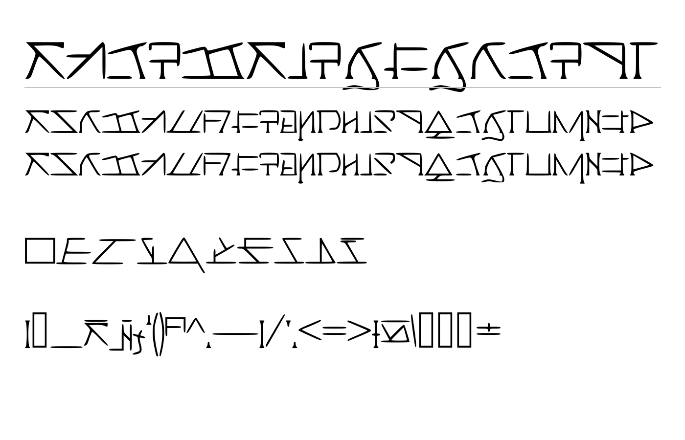 AeridanishScript Font preview