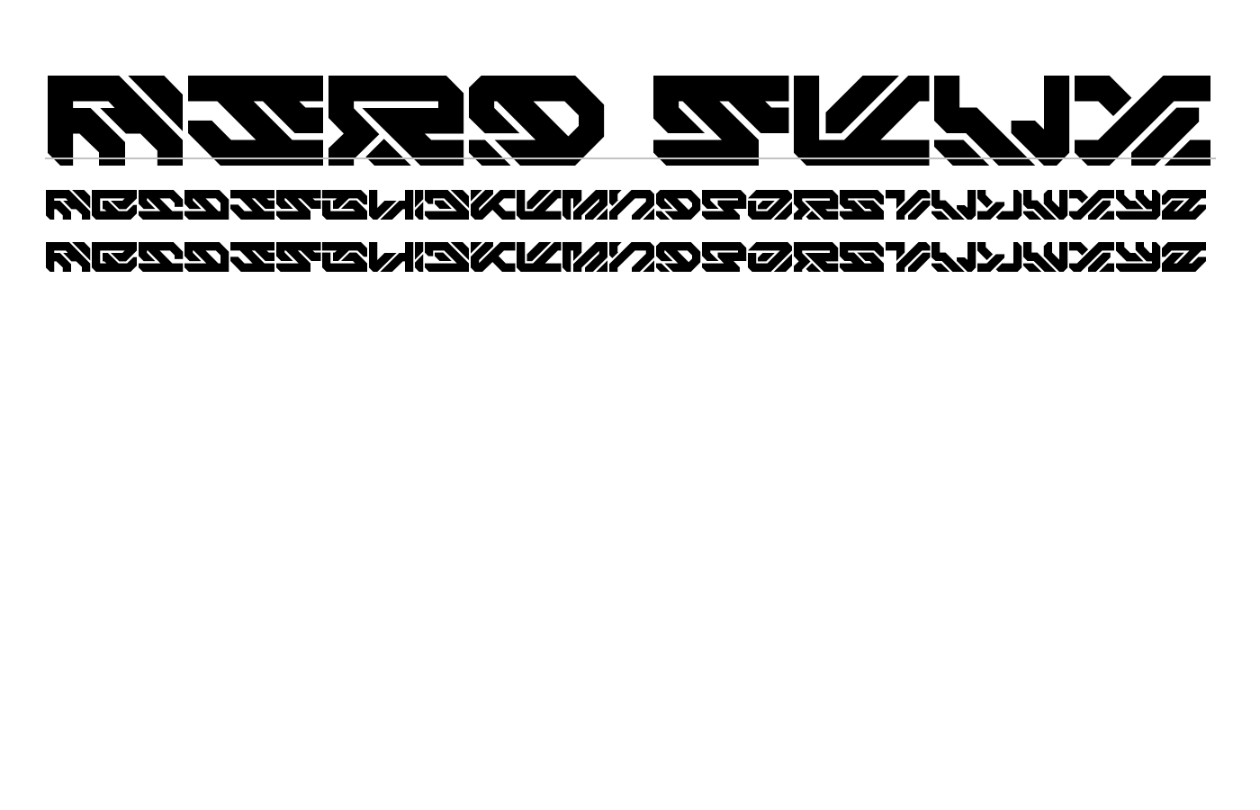 Aero Flux Font preview