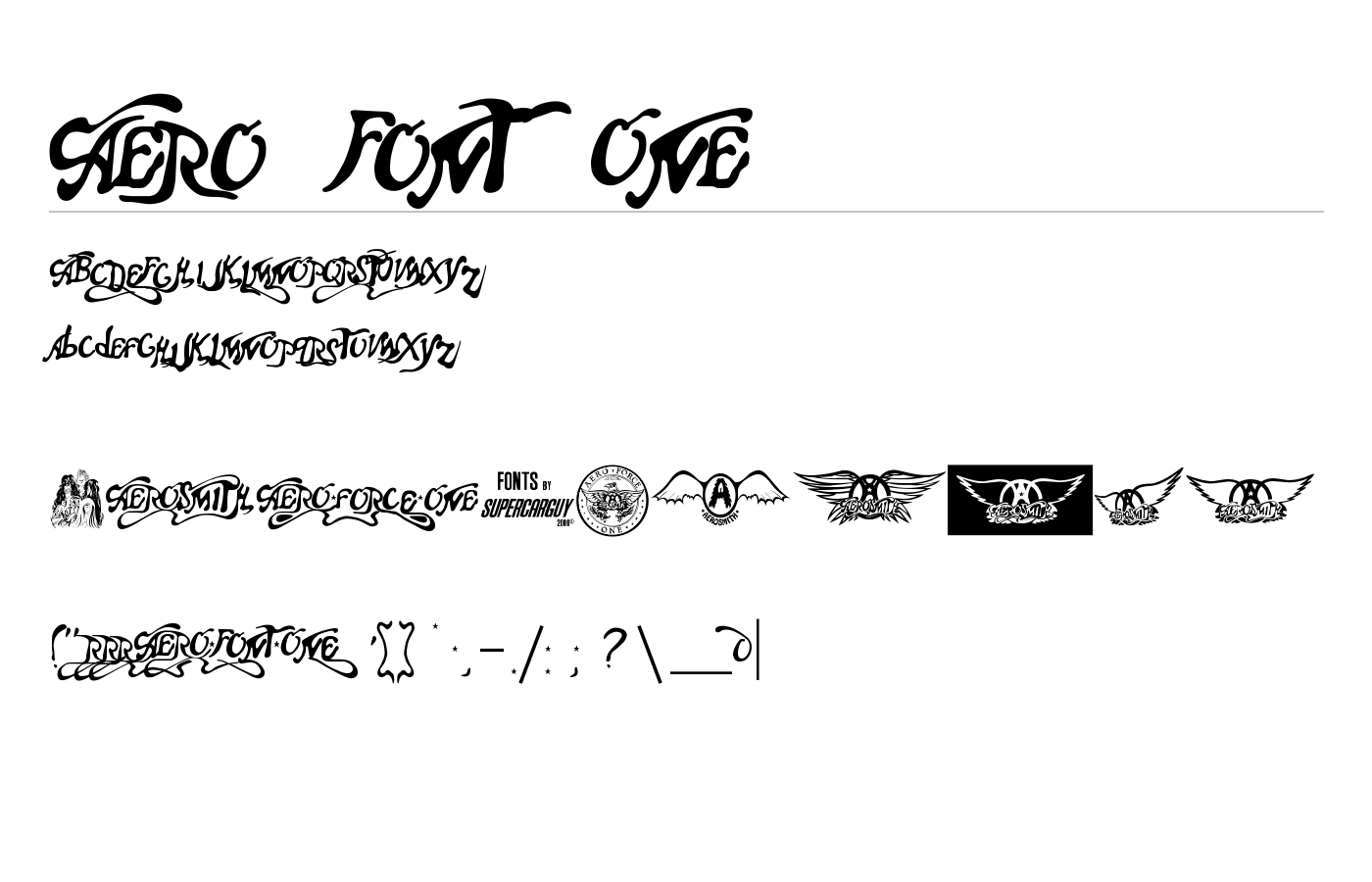 Aero Font One Font preview