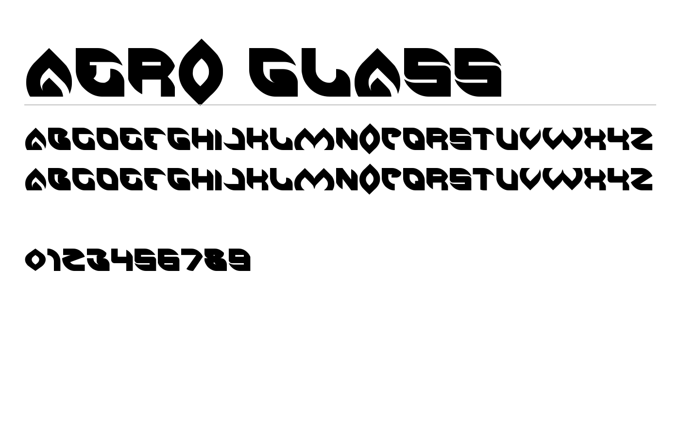 AERO GLASS Font preview