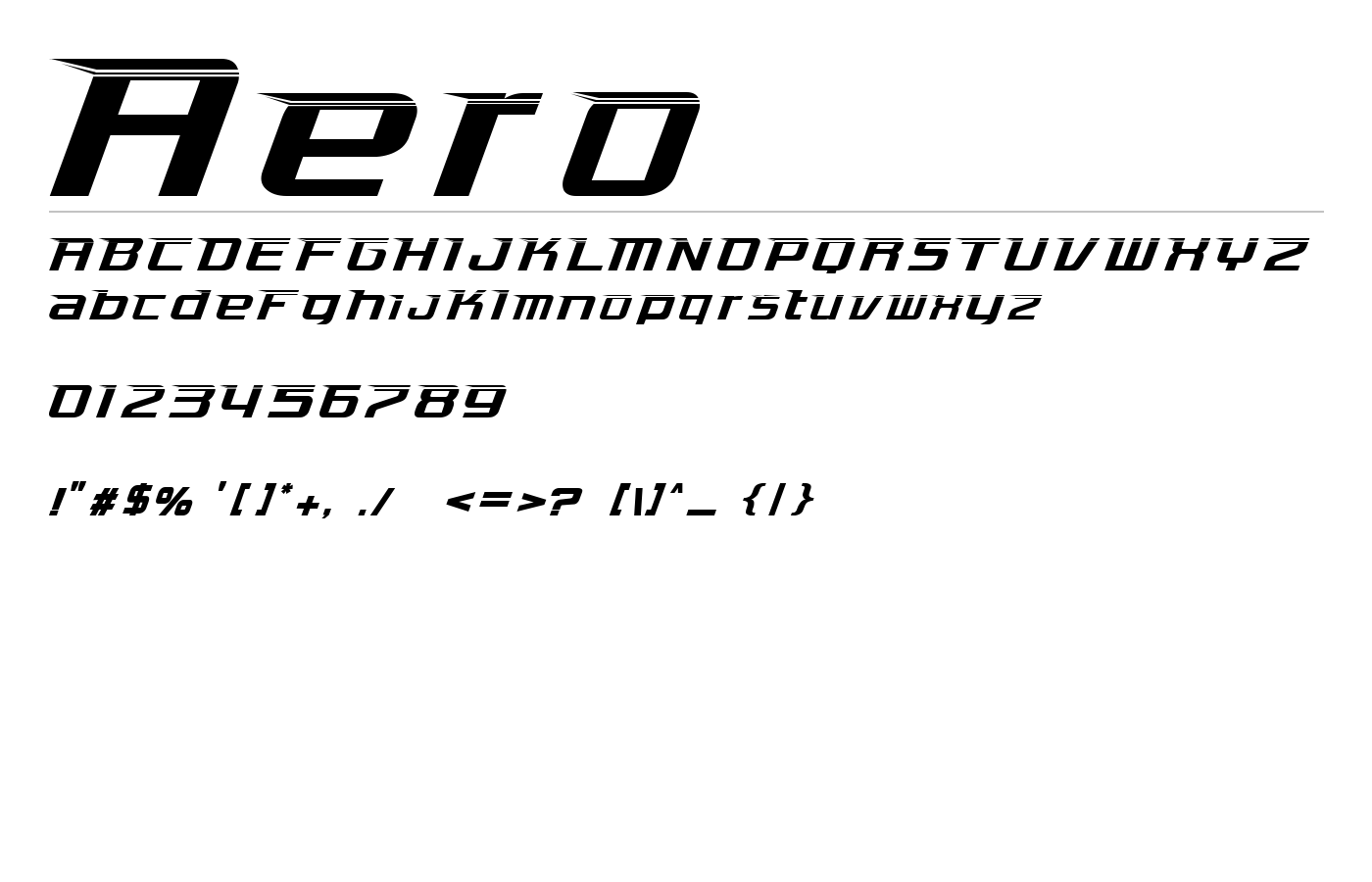 Aero Font preview
