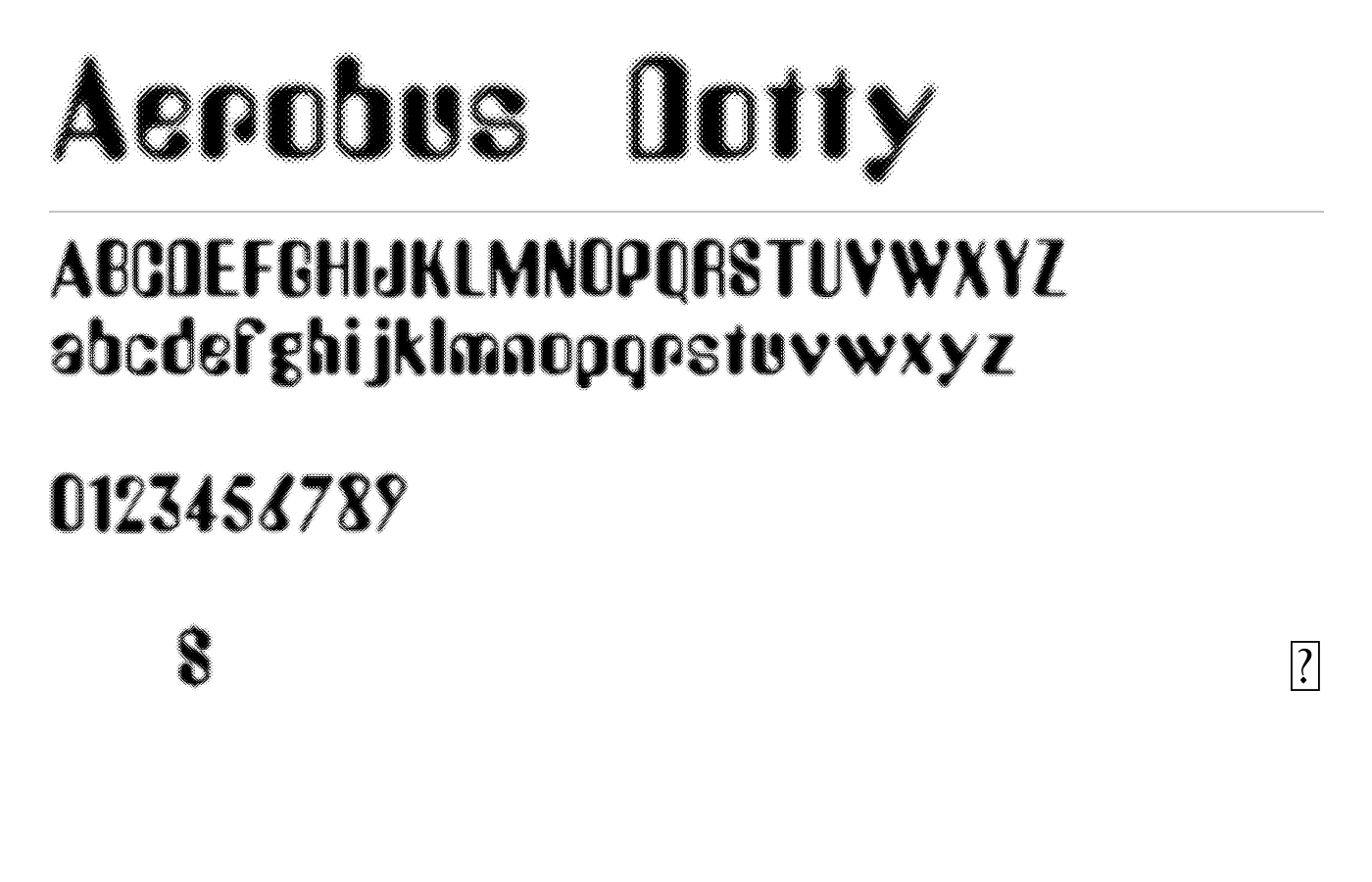 Aerobus Dotty Font preview