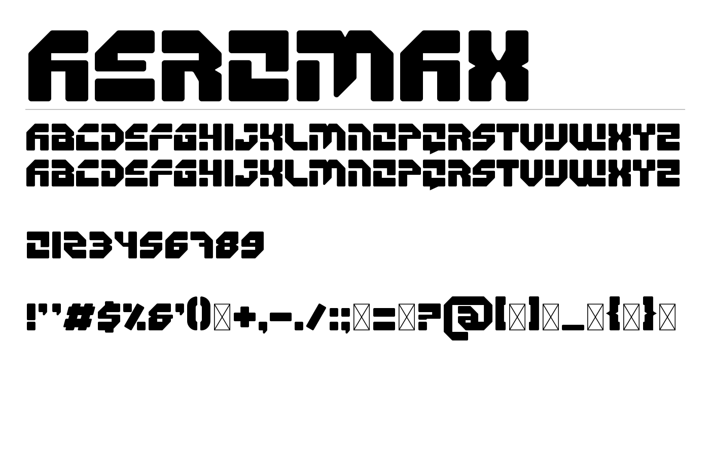 AEROMAX Font preview