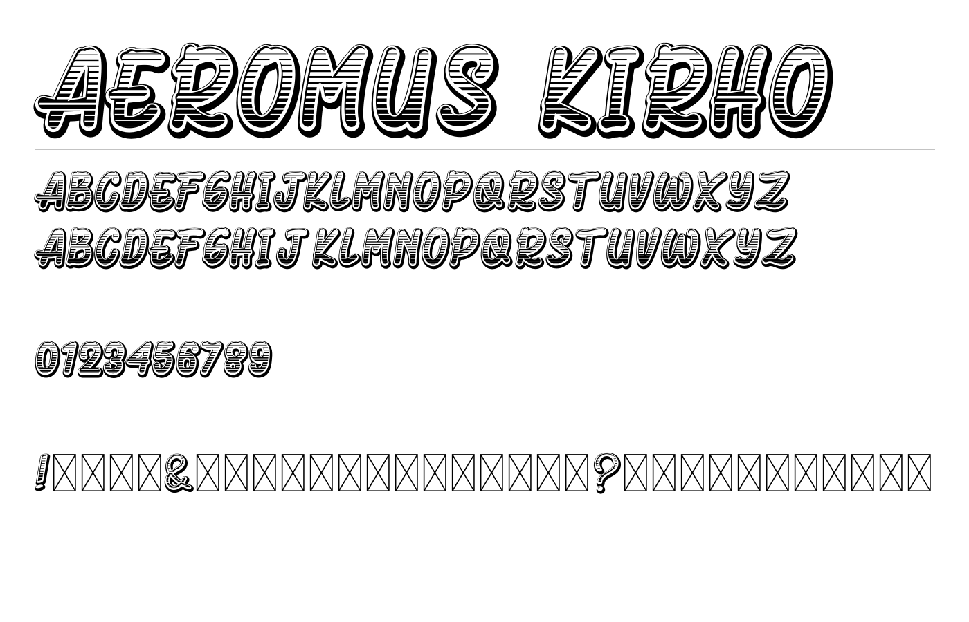 Aeromus Kirho Font preview