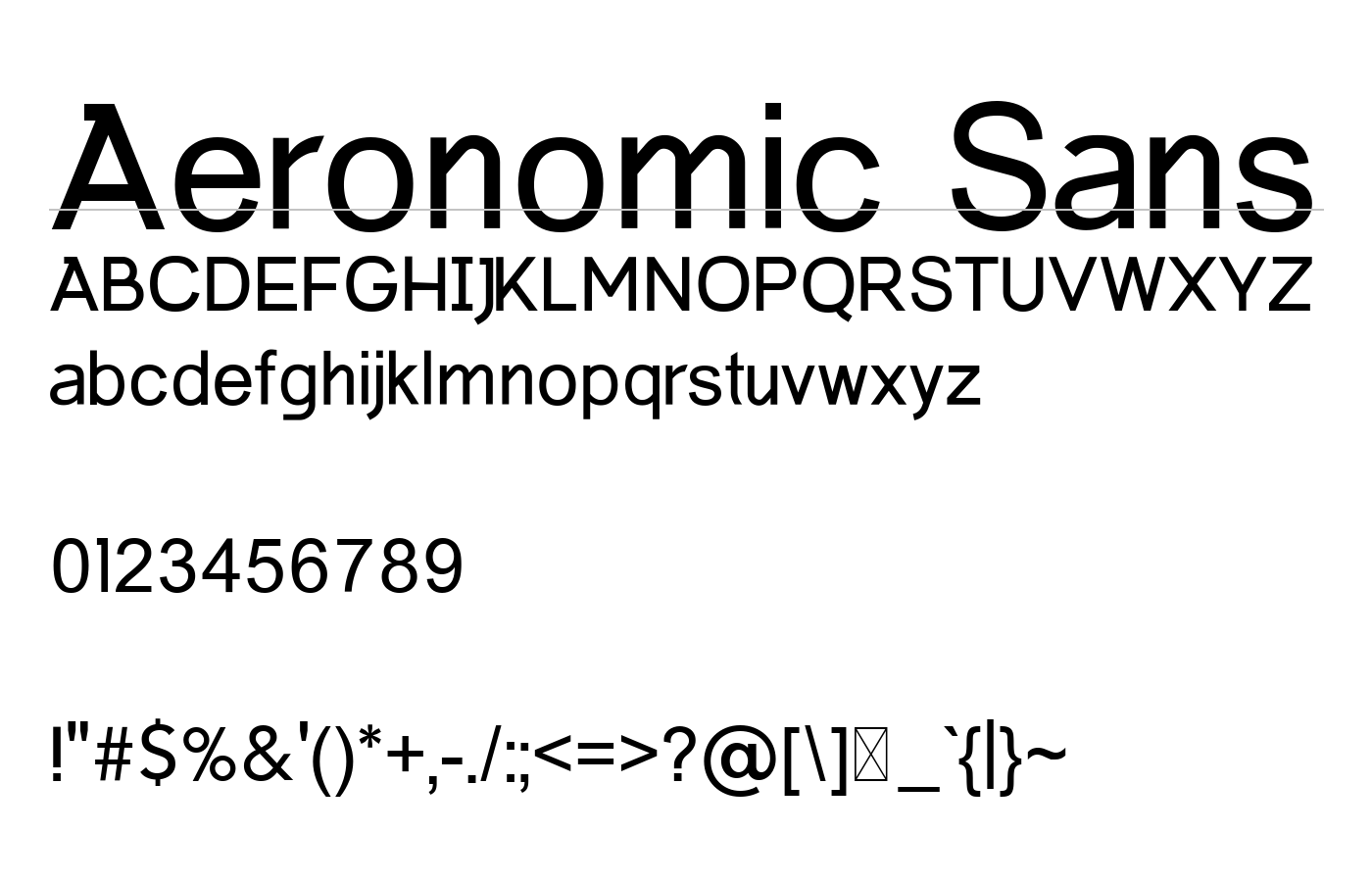 Aeronomic Sans Font preview