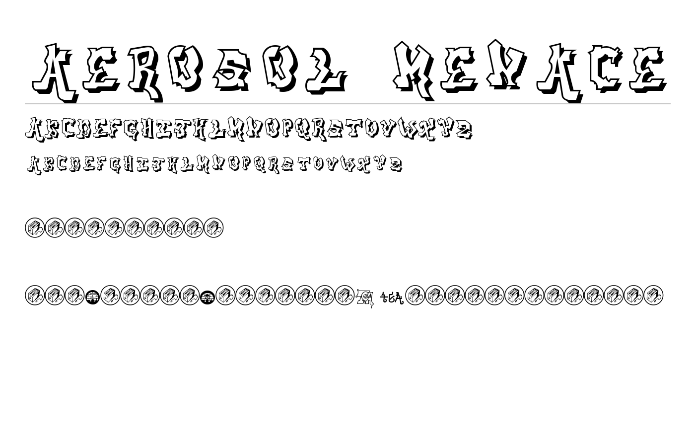 aerosol menace Font preview