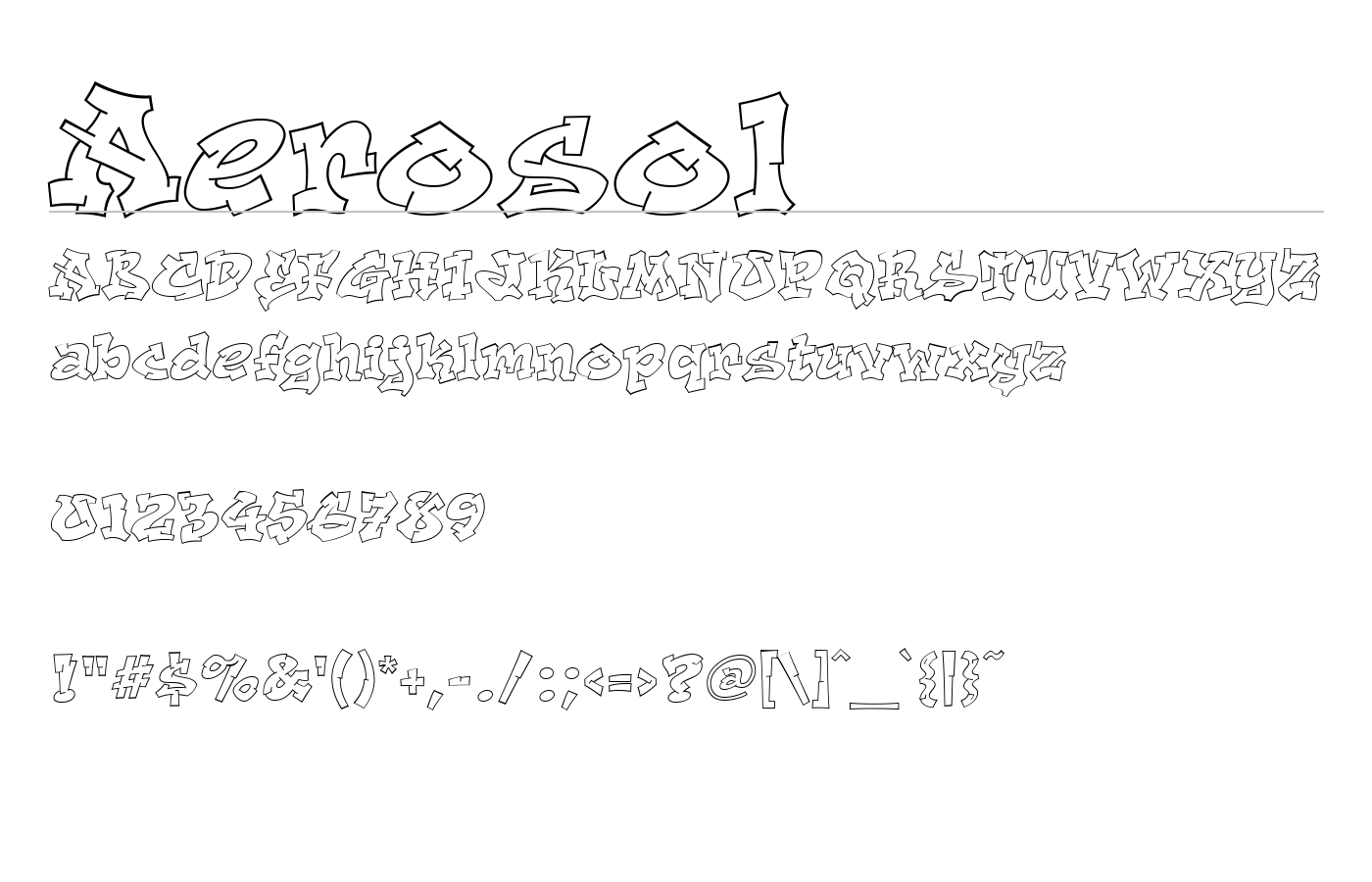 Aerosol Font preview