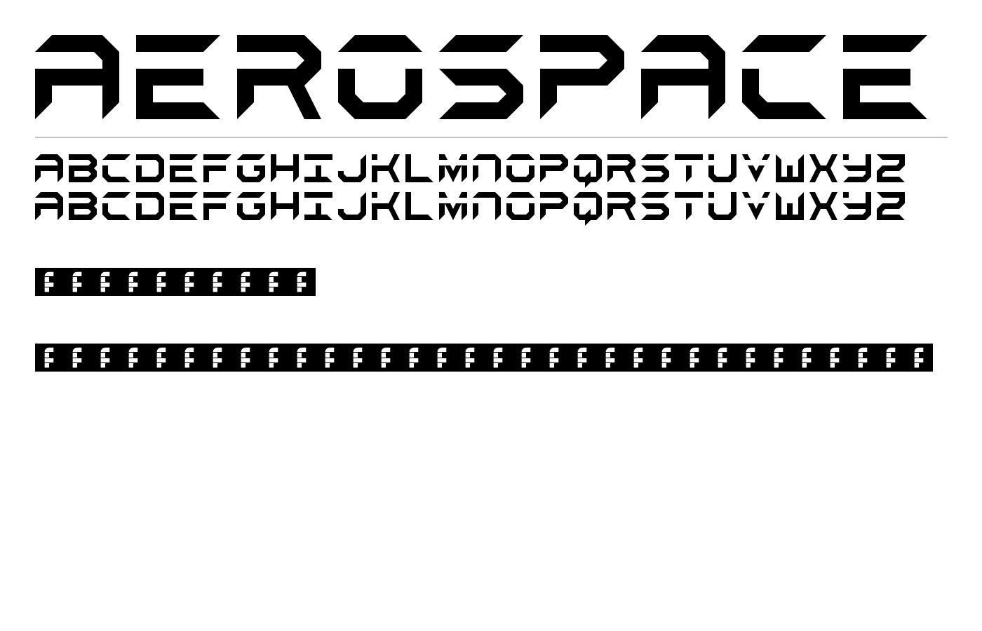 Aerospace Font preview