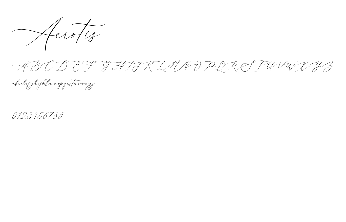 Aerotis Font preview
