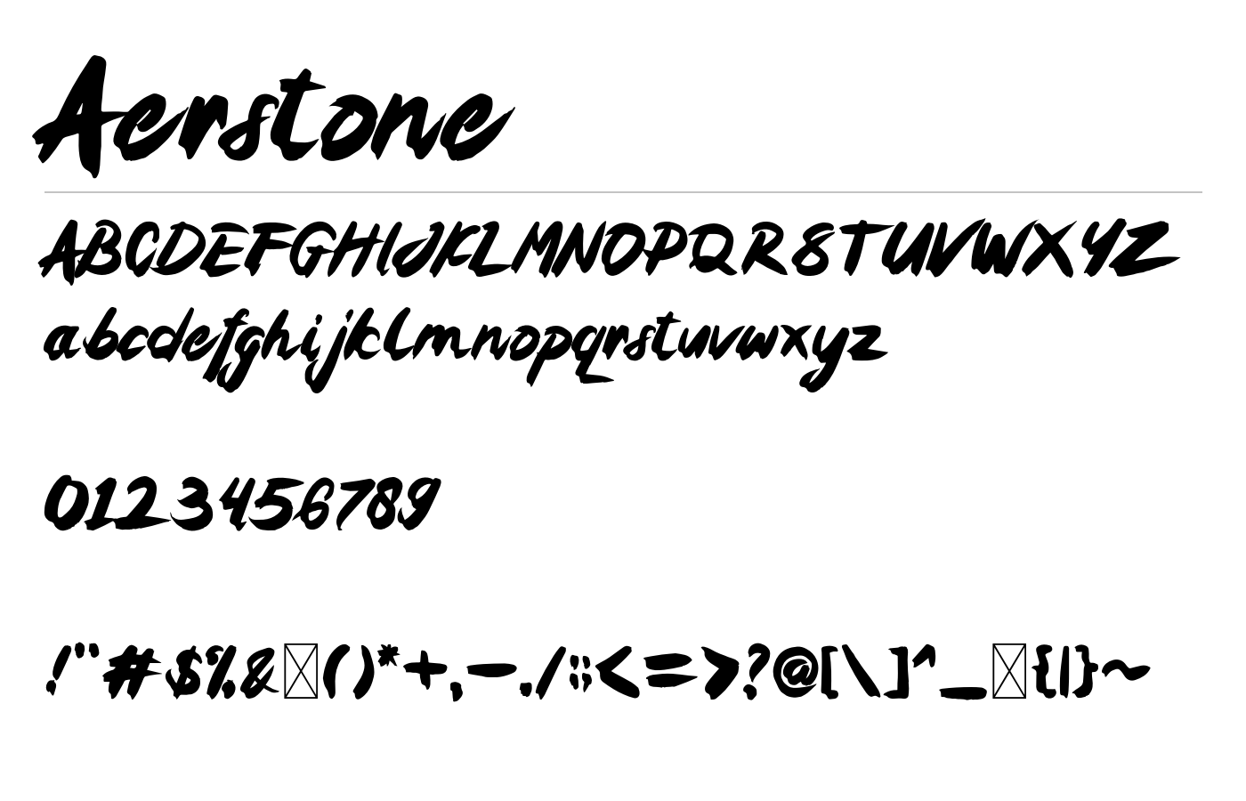 Aerstone Font preview
