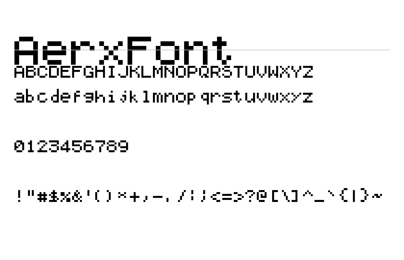 AerxFont preview