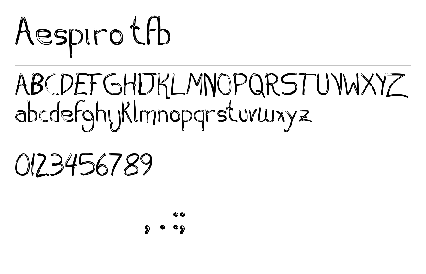 Aespiro tfb Font preview