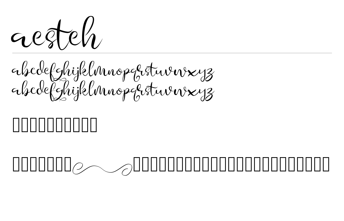 Aesteh Font preview