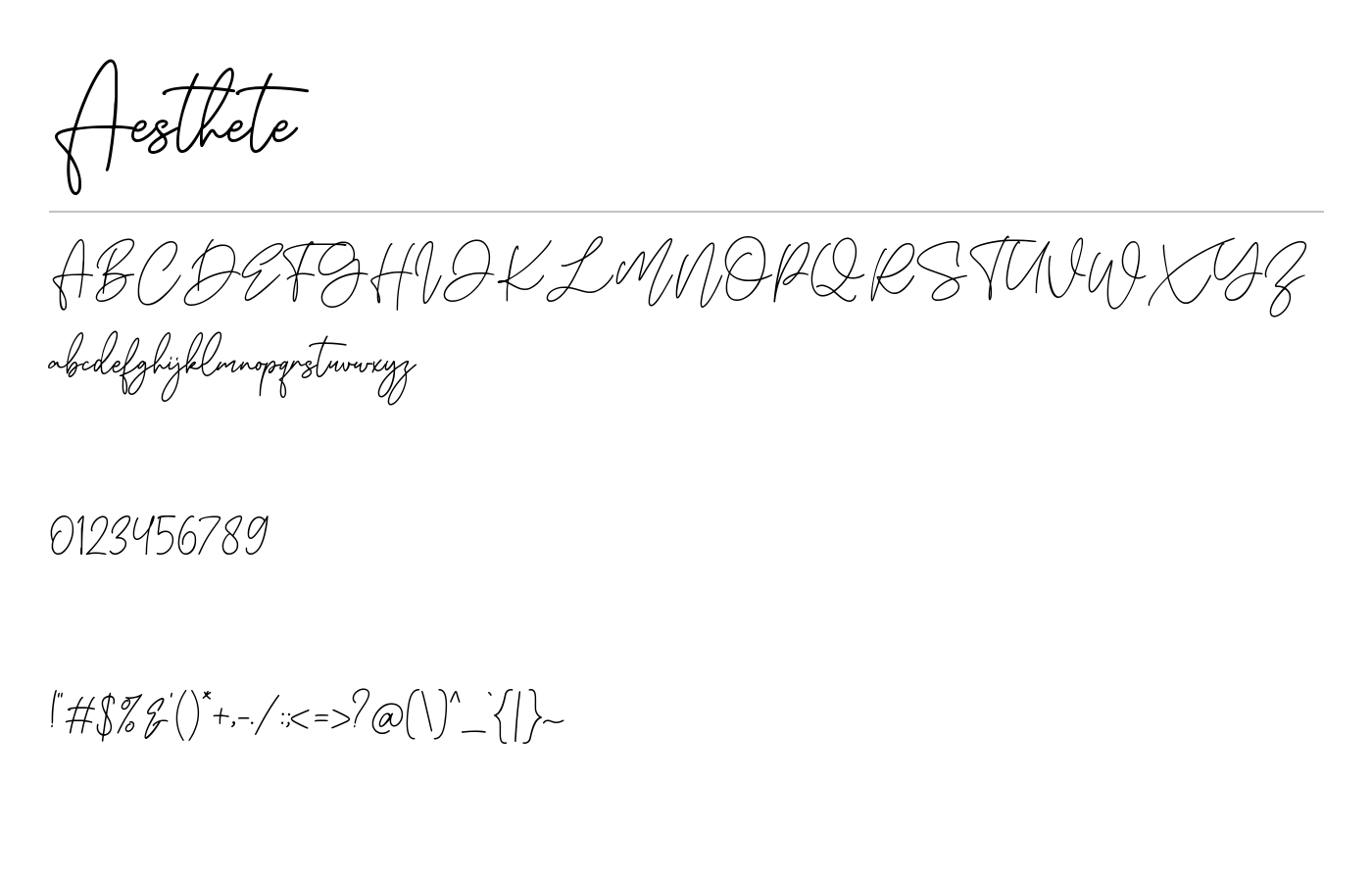 Aesthete Font preview