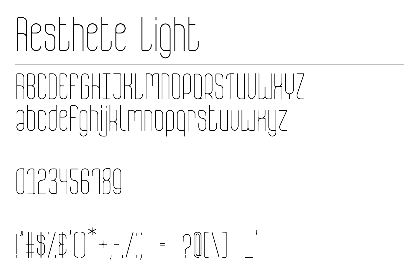 Aesthete Font preview