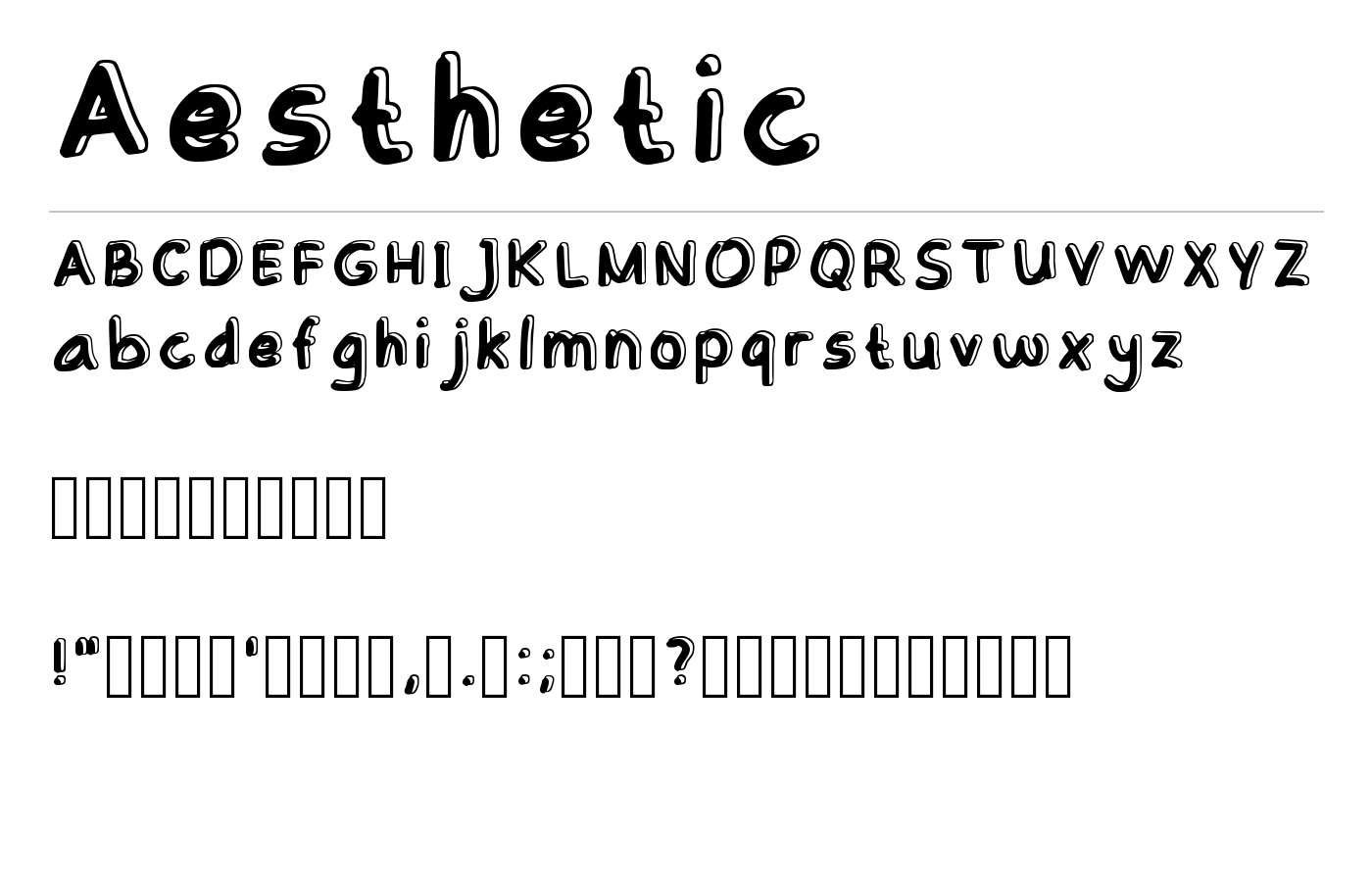 Aesthetic Font preview