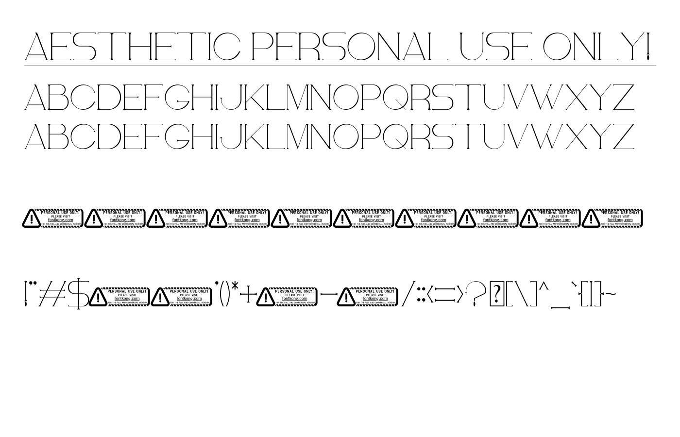 Aesthetic PERSONAL USE ONLY! Font preview