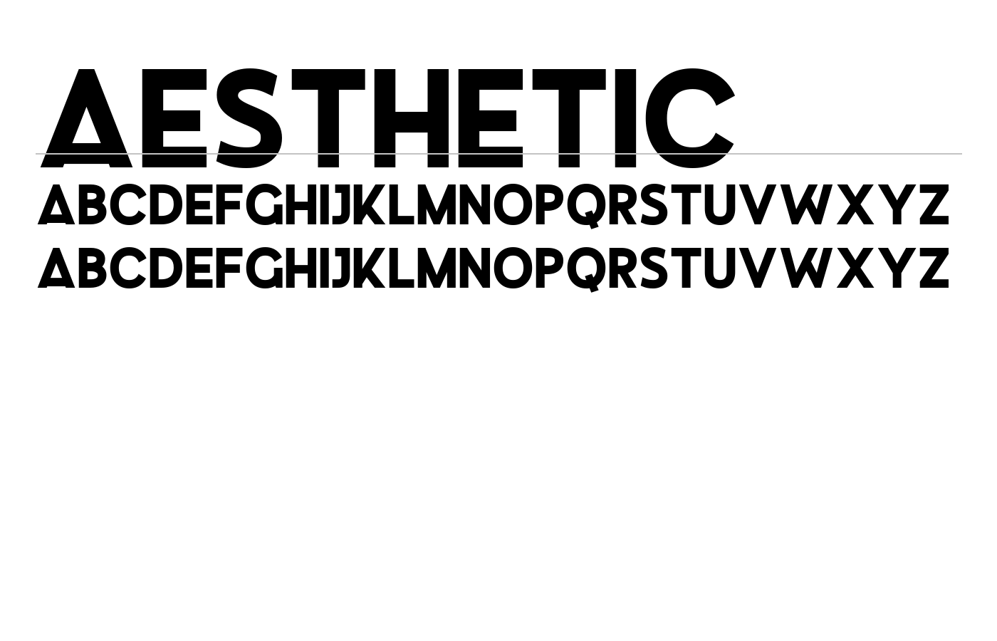 Aesthetic Font preview