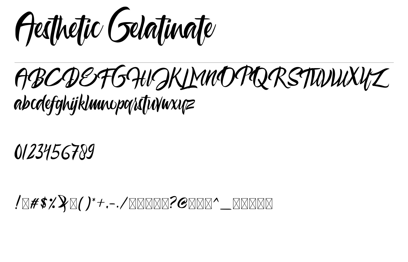 Aesthetic Gelatinate Font preview