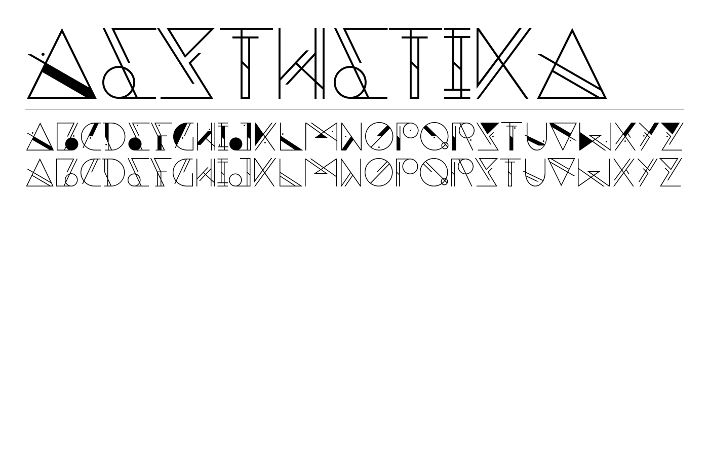 Aesthetika Font preview