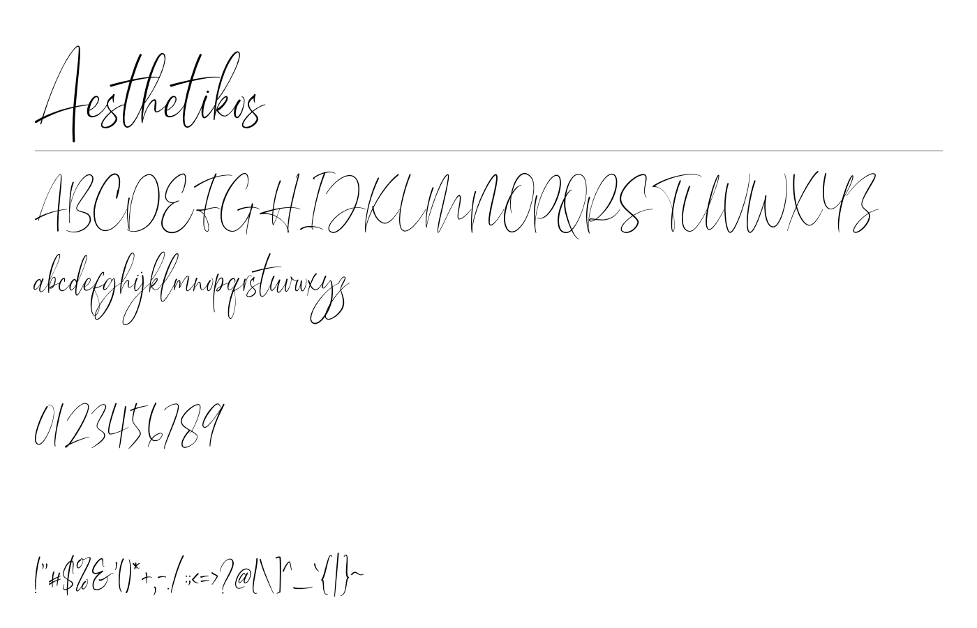 Aesthetikos Font preview