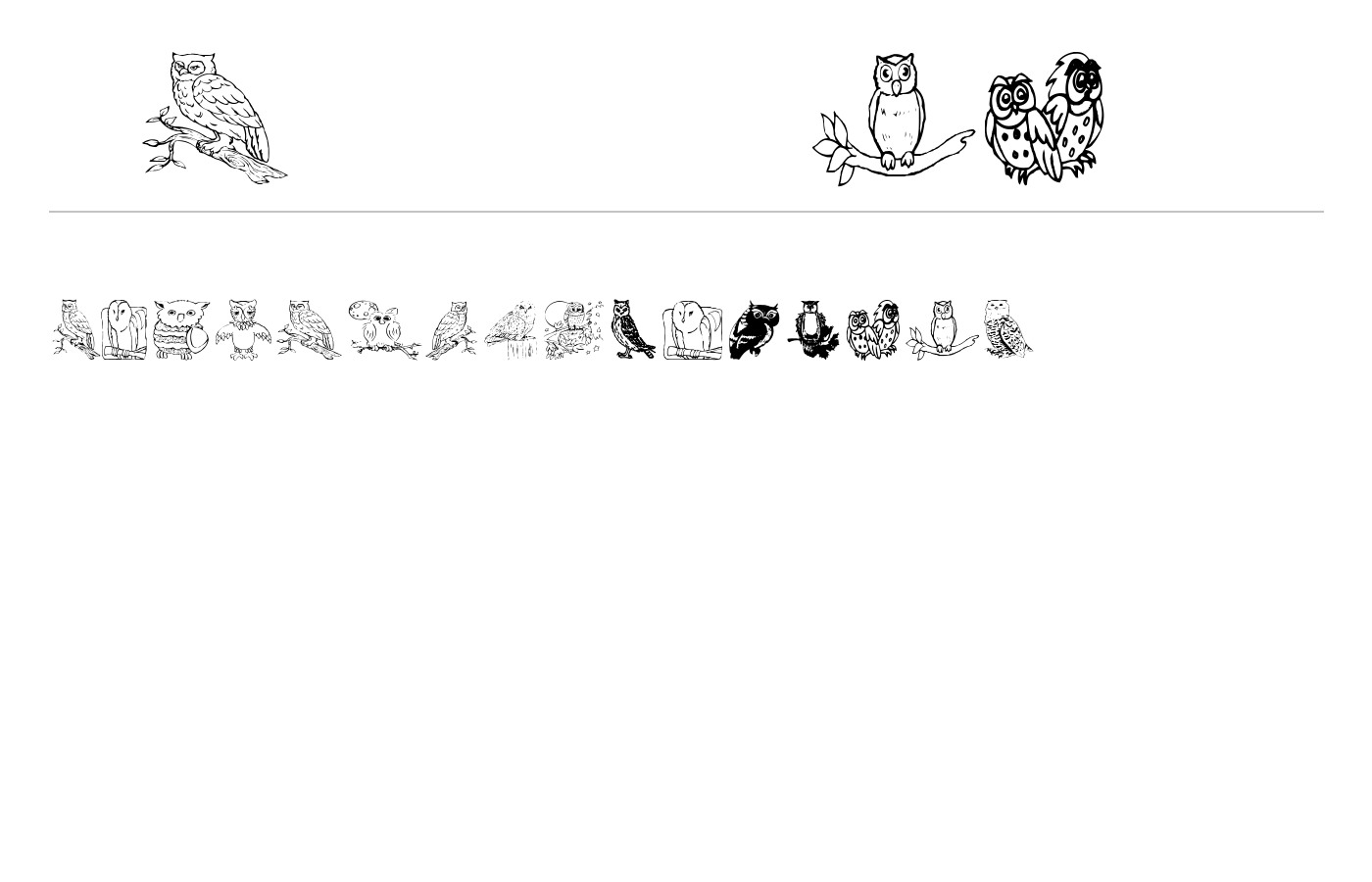 AEZ Owls for Traci Font preview