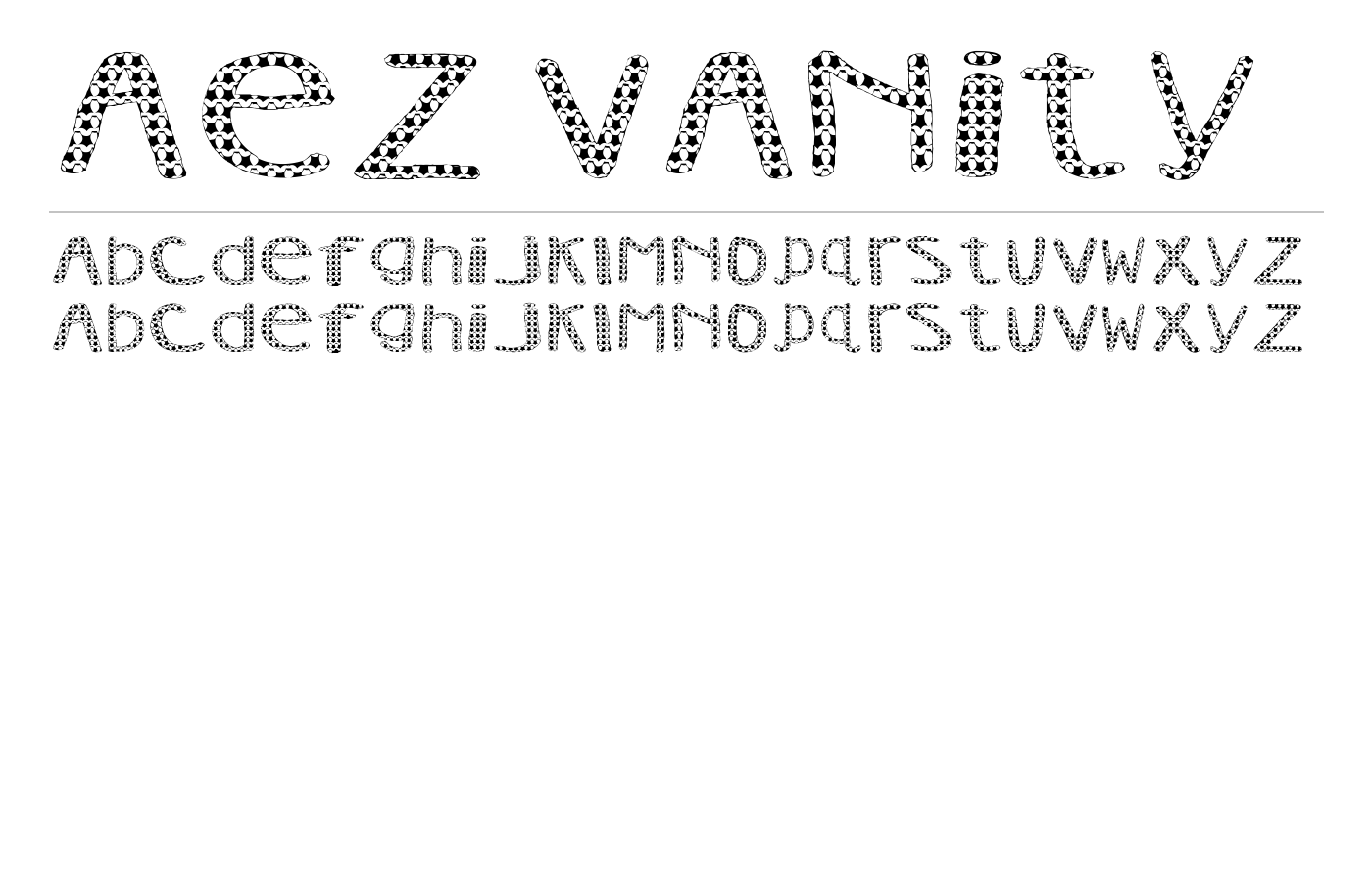 AEZ Vanity Font preview