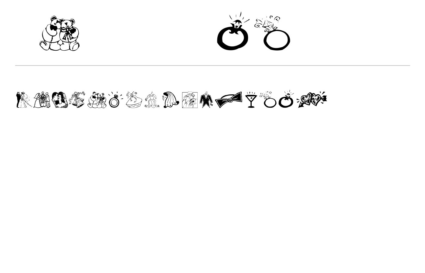 AEZ wedding dings Font preview