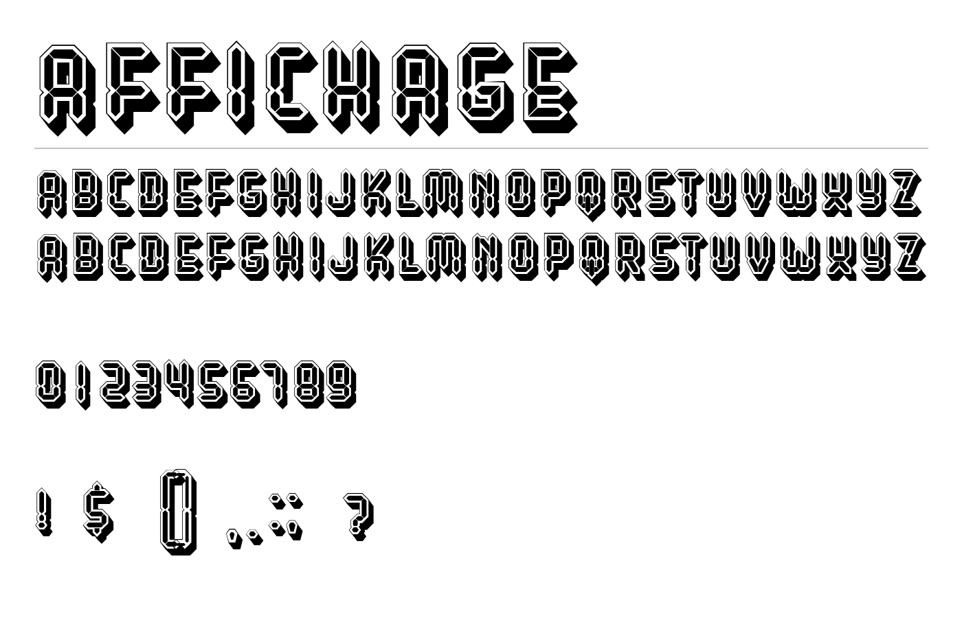 Affichage Font preview