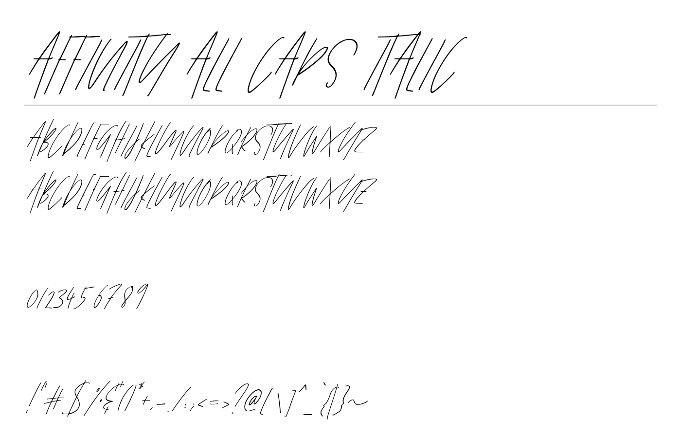 Affinity Font preview
