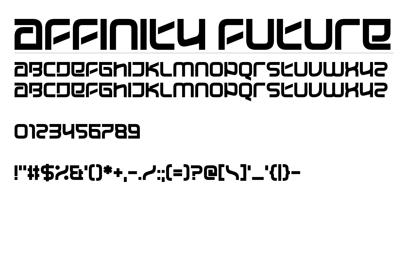 Affinity Future Font preview