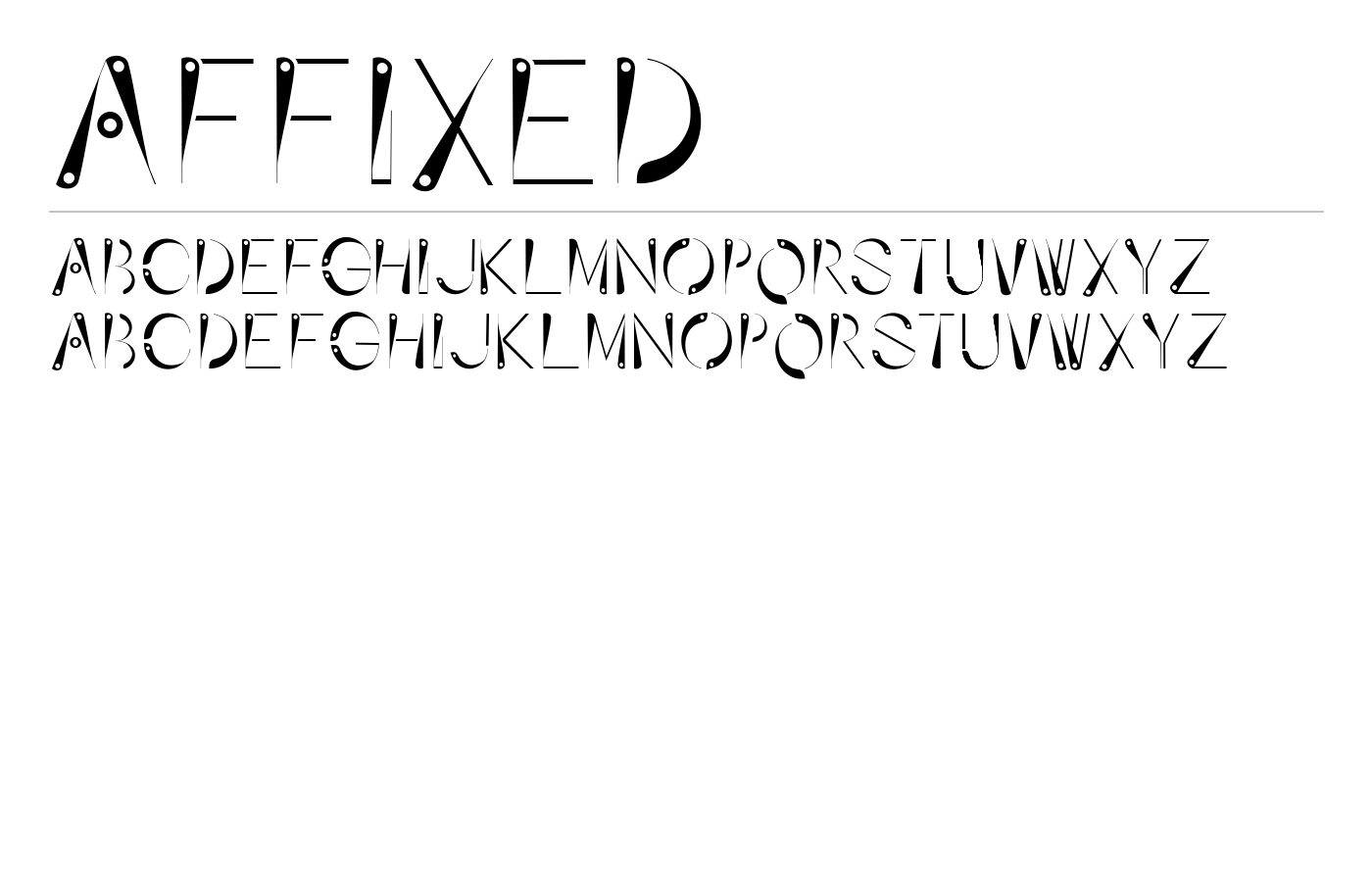 Affixed Font preview