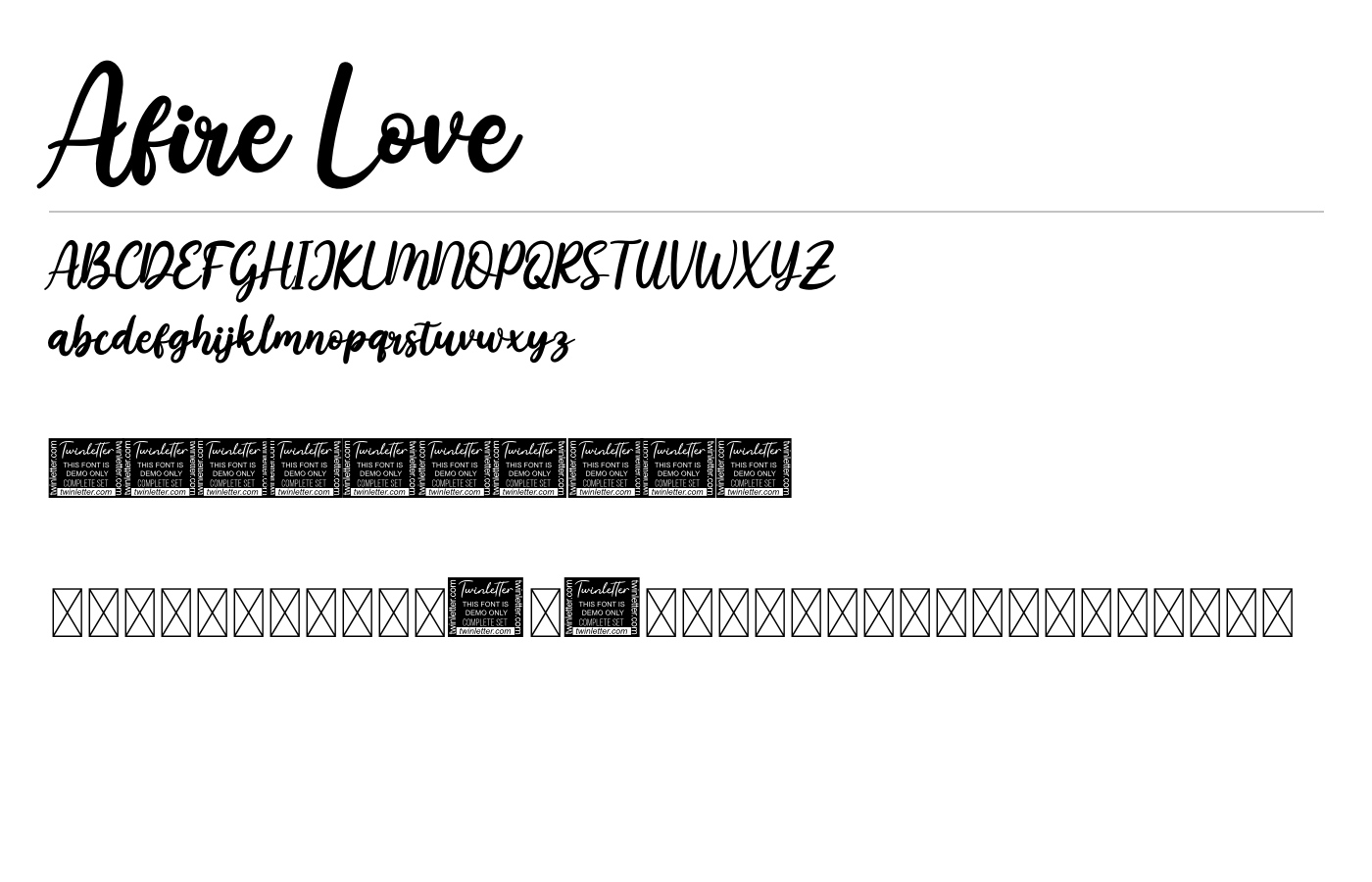 Afire Love Font preview