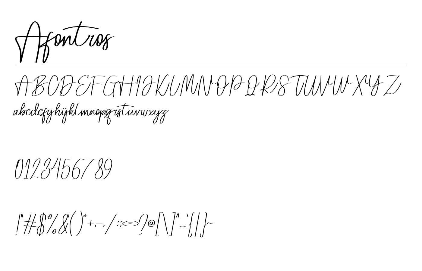 Afontros Font preview