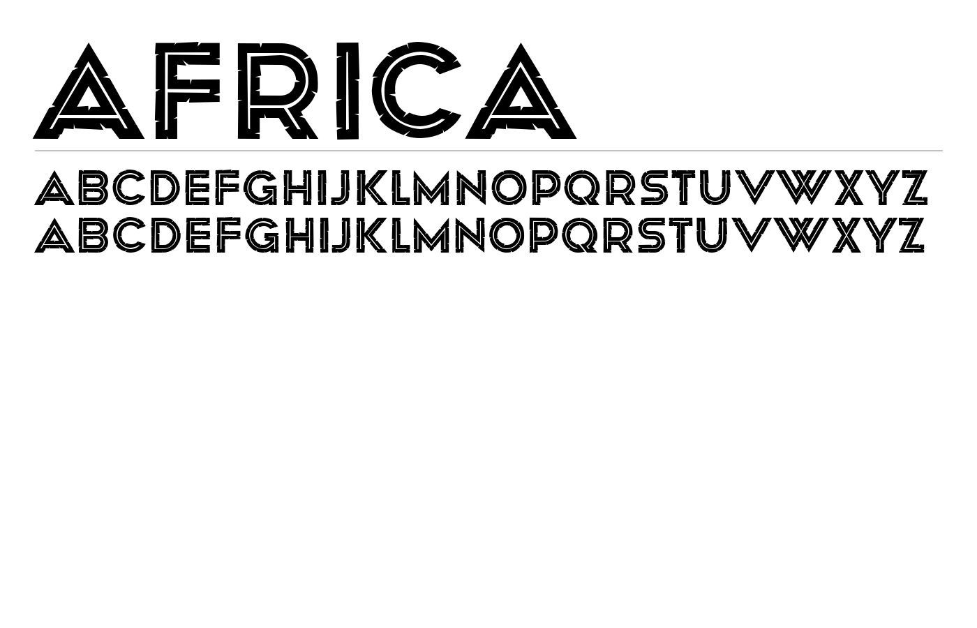 Africa Font preview