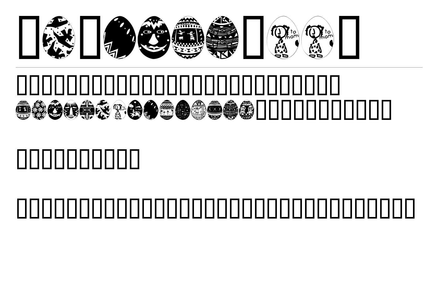 AfricanEggs Font preview