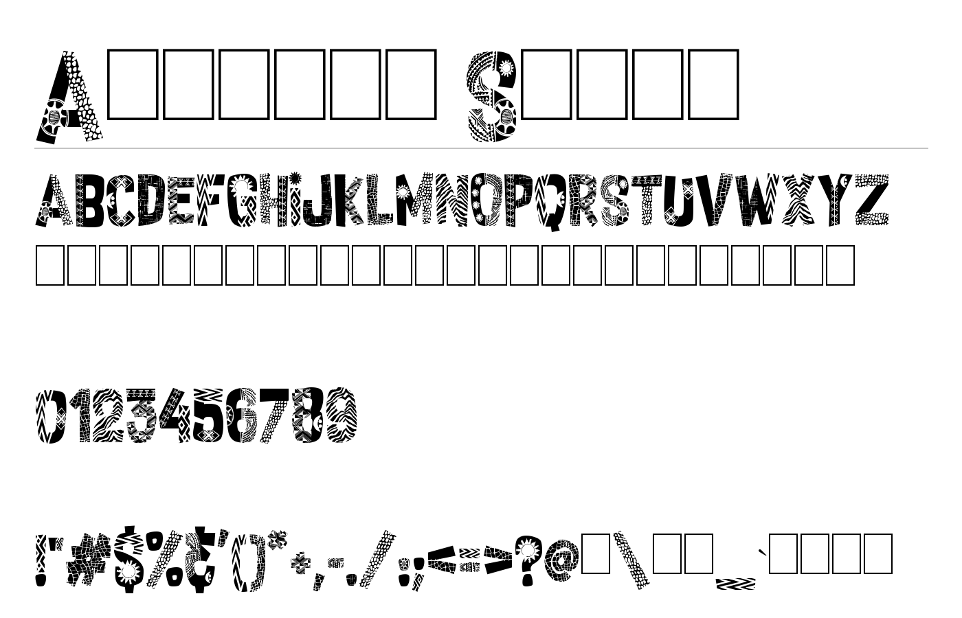 African Style Font preview