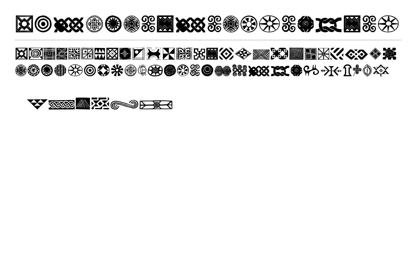 AfricanOrnamentsOne Font preview