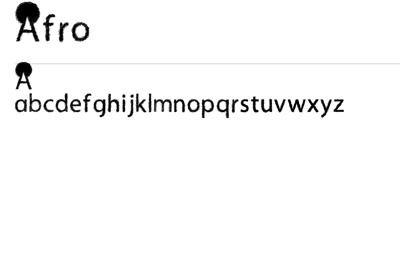 Afro Font preview