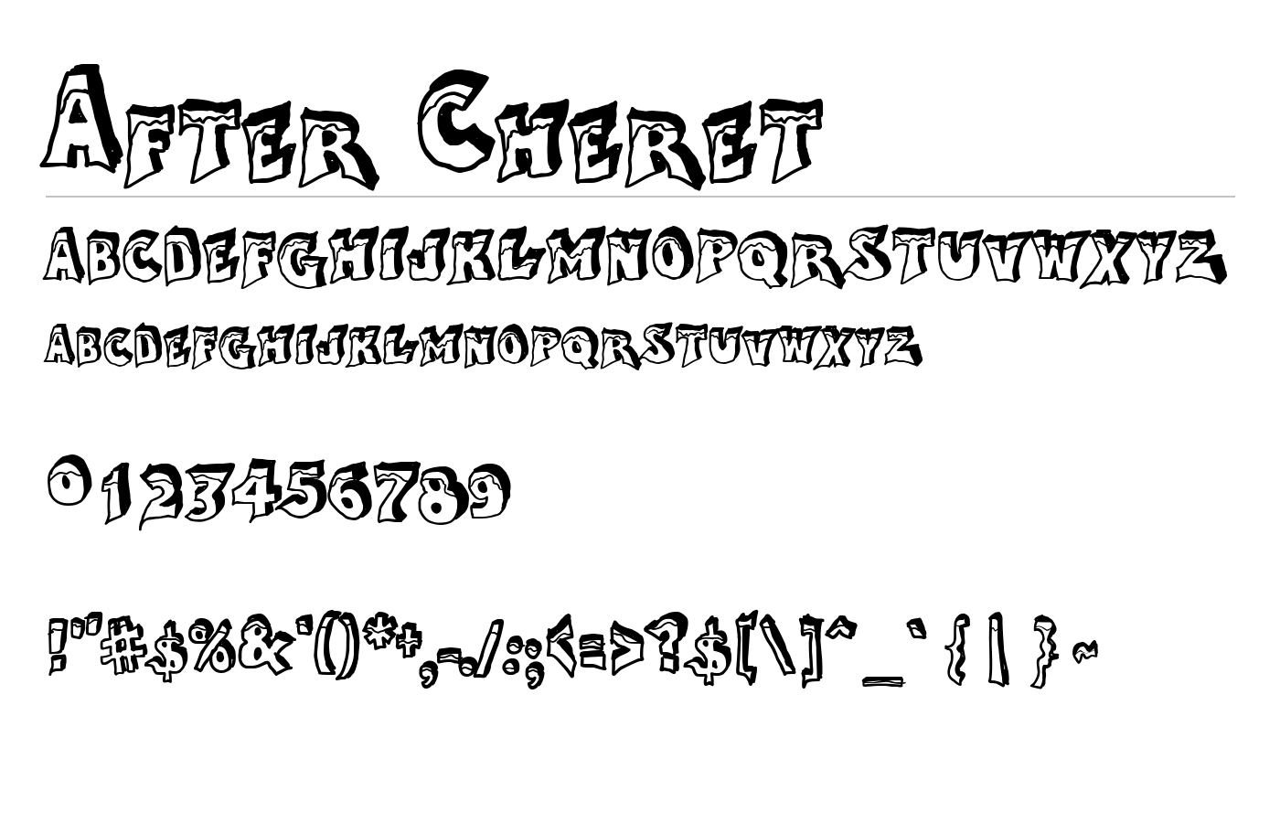 After Cheret Font preview